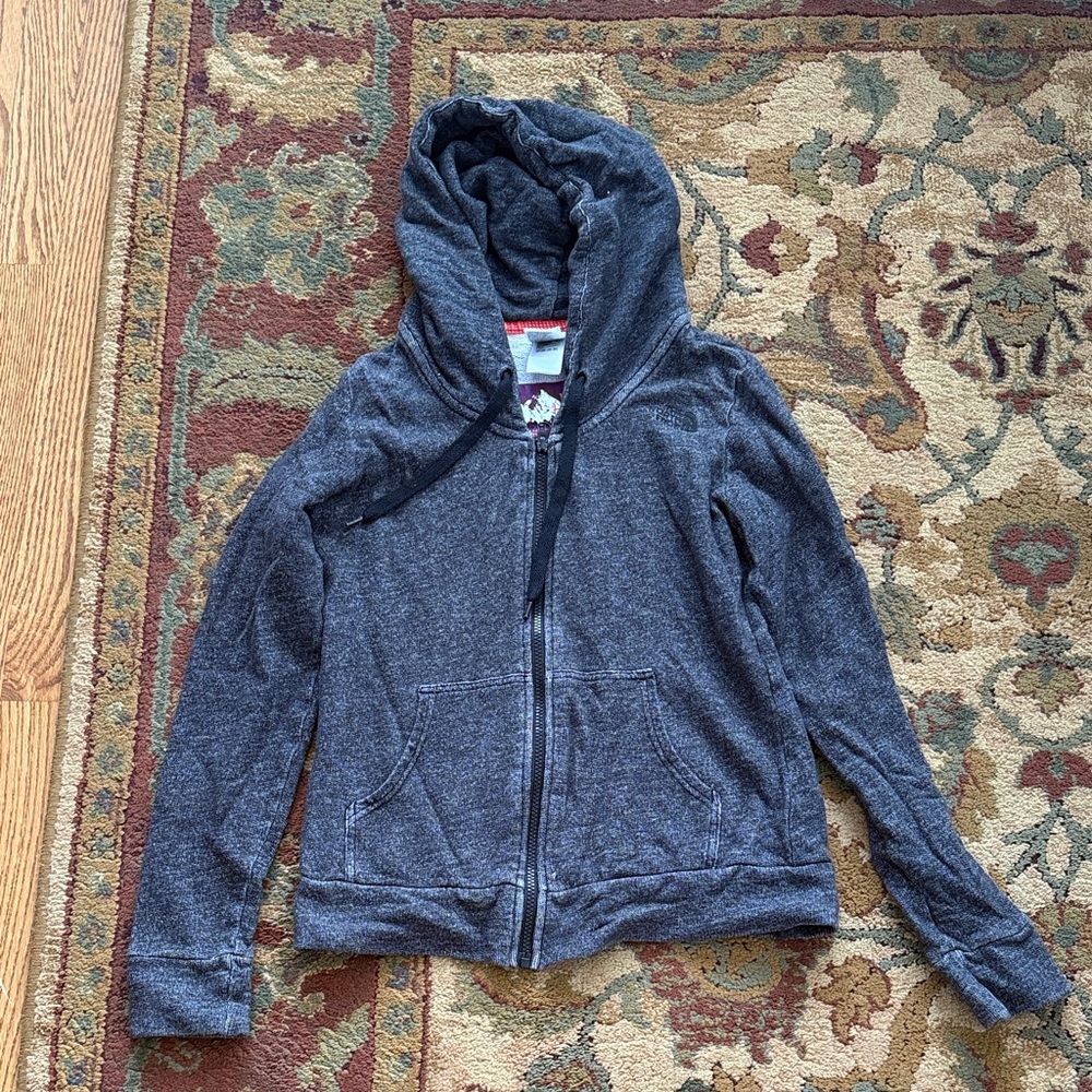 Women’s The North Face Gray Black Hoodie Jacket Size S/P